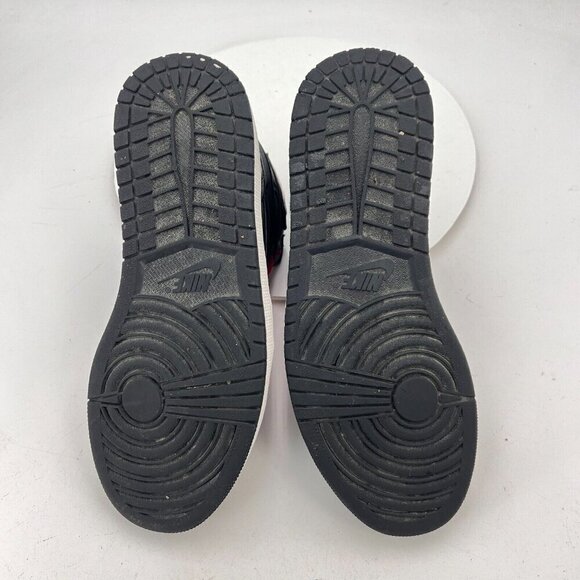 Nike Air Jordan 1 Retro High Men Size 9.5 555088-060 Black Satin Gym Red Shoes - Picture 9 of 12